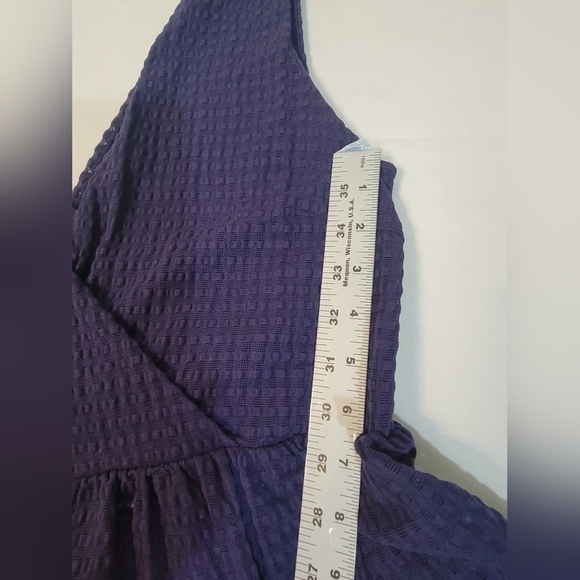 Anthropology Ric Rac Crepe Cascade Ruffle Dress Size Large - Picture 4 of 10